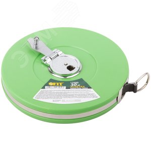 Изображение товара Рулетка, фибергласовая лента, зеленый пластиковый корпус 30 м (шт)