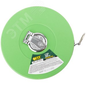Рулетка, фибергласовая лента, зеленый пластиковый корпус 30 м - фото 2