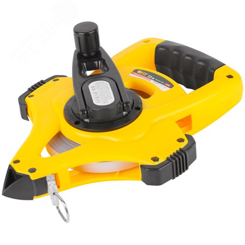 Рулетка геодезическая, стальная лента, открытый пластиковый корпус, ускоренная перемотка, прорезиненная ручка 50 м - фото 2