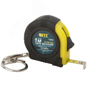 Рулетка-брелок, прорезин.корпус 1 м x 6 мм - фото 1