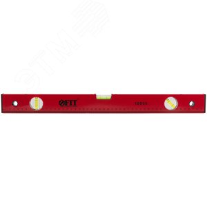 Уровень ''Стандарт'', 3 глазка, красный корпус, фрезерованная рабочая грань, шкала 500 мм - фото 1