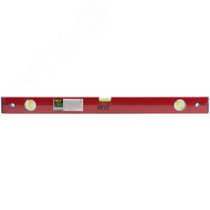 Уровень ''Стандарт'', 3 глазка, красный корпус, фрезерованная рабочая грань, шкала 600 мм - фото 3