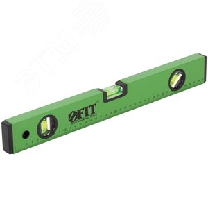 Уровень ''Техно'', 3 глазка, зеленый корпус, фрезерованная рабочая грань, шкала 400 мм - фото 2