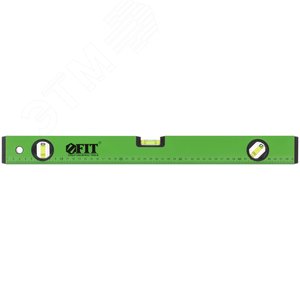 Уровень ''Техно'', 3 глазка, зеленый корпус, фрезерованная рабочая грань, шкала 500 мм - фото 1