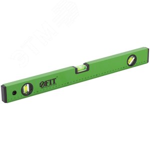 Уровень ''Техно'', 3 глазка, зеленый корпус, фрезерованная рабочая грань, шкала 500 мм - фото 2