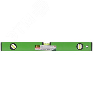 Уровень ''Техно'', 3 глазка, зеленый корпус, фрезерованная рабочая грань, шкала 500 мм - фото 3