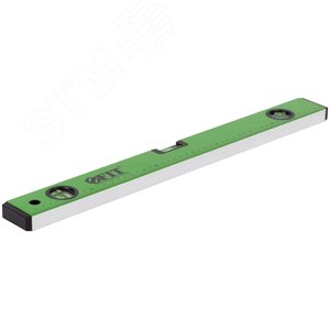 Уровень ''Техно'', 3 глазка, зеленый корпус, фрезерованная рабочая грань, шкала 500 мм - фото 4