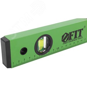 Уровень ''Техно'', 3 глазка, зеленый корпус, фрезерованная рабочая грань, шкала 800 мм - фото 6