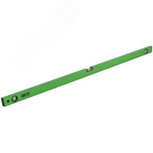 Уровень ''Техно'', 3 глазка, зеленый корпус, фрезерованная рабочая грань, шкала 1200 мм - фото 2