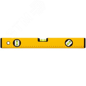 Уровень ''Стайл'', 3 глазка, желтый усиленный корпус, фрезерованная рабочая грань, шкала, Профи 400 мм