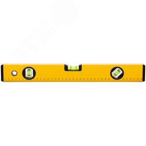 Уровень ''Стайл'', 3 глазка, желтый усиленный корпус, фрезерованная рабочая грань, шкала, Профи 400 мм 18204 FIT - 2