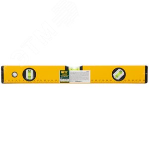Уровень ''Стайл'', 3 глазка, желтый усиленный корпус, фрезерованная рабочая грань, шкала, Профи 400 мм 18204 FIT - 3