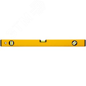 Уровень ''Стайл'', 3 глазка, желтый усиленный корпус, фрезерованная рабочая грань, шкала, Профи 600 мм
