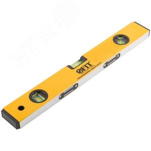 Уровень ''Магнит'', 2 глазка + 1 поворотный, желтый усиленный корпус, магниты, шкала, Профи 400 мм - фото 2