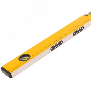Уровень ''Магнит'', 2 глазка + 1 поворотный, желтый усиленный корпус, магниты, шкала, Профи 800 мм - фото 7