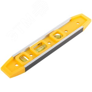 Уровень ''Торпедо'' пластиковый, 3 глазка, магнитный, с алюминиевой рамкой 225 мм - фото 2