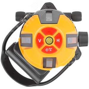 Уровень лазерный самоуспокаивающийся, зеленые лучи, горизонталь + 4 вертикали, диапазон 20 м, Li-Ion аккум., 2 уровня яркости, без треноги, коробка - фото 7