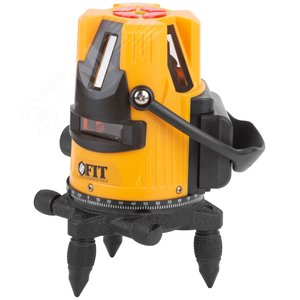 Уровень лазерный самоуспокаивающийся, зеленые лучи, горизонталь + 4 вертикали, диапазон 20 м, Li-Ion аккум., 2 уровня яркости, тренога, алюминиевый кейс - фото 1