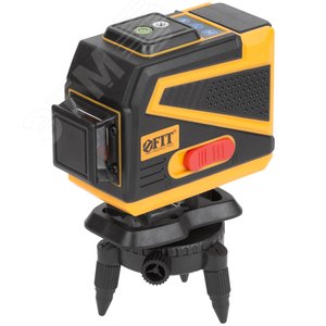 Уровень лазерный самоуспокаивающийся, зеленые лучи, 3 плоскости 360 гр., диапазон 20 м, Li-Ion аккум., 2 уровня яркости, без треноги, платформа для подъема, пульт управления, пластиковый кейс - фото 7