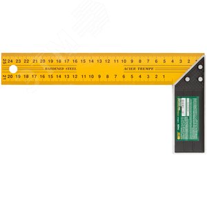 Угольник столярный желтый усиленный 250 мм - фото 2