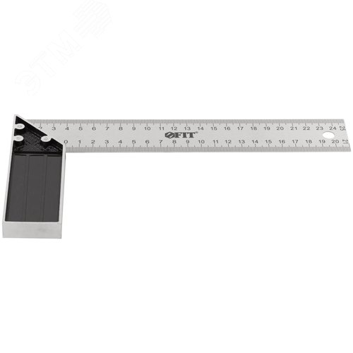 Угольник столярный, рифленая шкала, алюминиевое основание 250 мм - фото 4