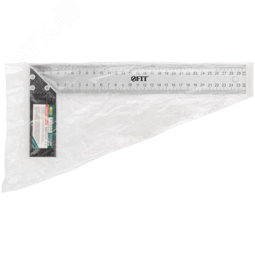 Угольник столярный, рифленая шкала, алюминиевое основание 300 мм - фото 3