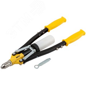 Заклепочник усиленный с длинными ручками, пластиковый контейнер 3.2-6.4 мм (445 мм) - фото 2