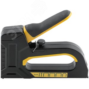 Степлер 6-в-1 для скоб ''тип 53'',''тип 53F'', ''тип 140'', ''тип 28'', ''тип 300'', ''тип 500'' , 4-14 мм, с регулировкой силы удара, рессорный механизм, алюминиевый корпус, прорезиненная ручка - фото 5