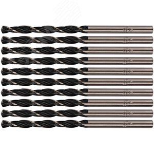 Сверла по металлу HSS черненые 4.0x75 мм (10 шт) - фото 5