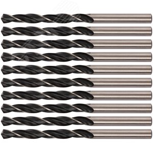 Сверла по металлу HSS черненые 6.0x93 мм (10 шт) - фото 5