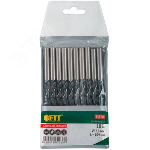 Сверла по металлу HSS черненые 7.0x109 мм (10 шт) - фото 3