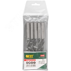 Сверла по металлу HSS черненые 12,0x151 мм (5 шт.) - фото 3