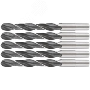 Сверла по металлу HSS черненые 14,0x160 мм (5 шт.) - фото 5