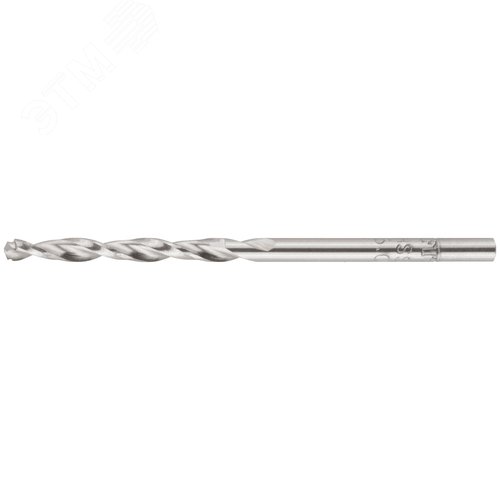 Изображение товара Сверло по металлу HSS полированное, центровочный наконечник, Р6М5, блистер 3,0х61 мм (шт)