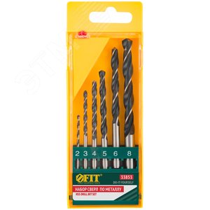 Набор сверл по металлу HSS черненых, 6 шт (2-3-4-5-6-8 мм) - фото 3