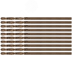 Сверла по металлу HSS с добавкой кобальта 5% Профи 1.5 мм (10 шт) - фото 1