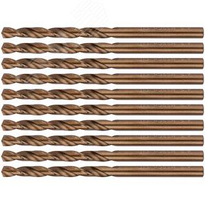 Сверла по металлу HSS с добавкой кобальта 5% Профи 4.5 мм (10 шт) - фото 1