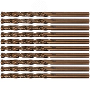 Изображение товара Сверла по металлу HSS с добавкой кобальта 5% Профи 5.5 мм (10 шт) (упак)