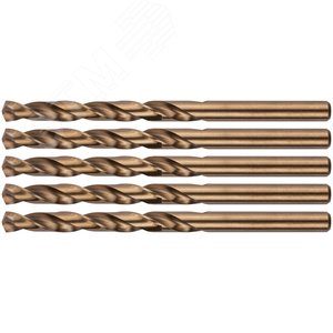 Сверла по металлу HSS с добавкой кобальта 5% Профи 6.5 мм (5 шт) - фото 1