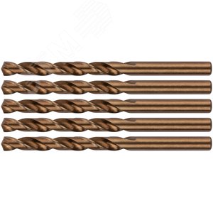 Сверла по металлу HSS с добавкой кобальта 5% Профи 8.0 мм (5 шт) - фото 1