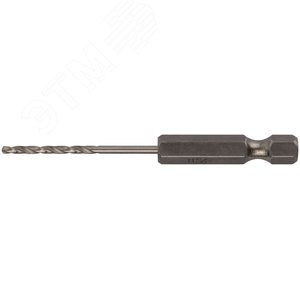 Изображение товара Сверло HSS по металлу,полированное, U-хвостовик под биту, инд.упаковка 2.0 мм (шт)