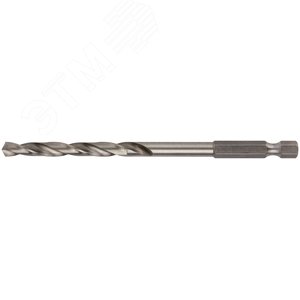 Сверло HSS по металлу,полированное, U-хвостовик под биту, инд.упаковка 6.0 мм - фото 1