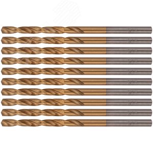 Сверла HSS по металлу, титановое покрытие 3.2 мм (10 шт) - фото 1