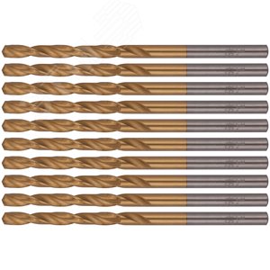 Изображение товара Сверла HSS по металлу, титановое покрытие 3.5 мм (10 шт) (упак)