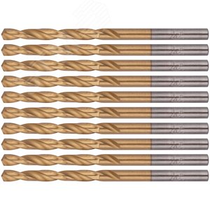 Сверла HSS по металлу, титановое покрытие 4.2 мм (10 шт) - фото 1