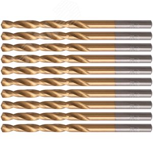 Сверла HSS по металлу, титановое покрытие 4.5 мм (10 шт) - фото 1