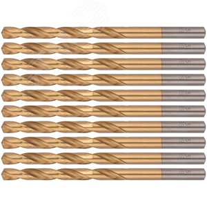 Изображение товара Сверла HSS по металлу, титановое покрытие 5.5 мм (10 шт) (упак)