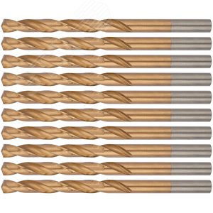 Изображение товара Сверла HSS по металлу, титановое покрытие 6.5 мм (10 шт) (упак)