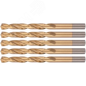 Сверла HSS по металлу, титановое покрытие 9.0 мм (5 шт) - фото 1
