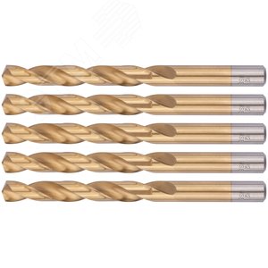 Сверла HSS по металлу, титановое покрытие 12.0 мм (5 шт) - фото 1